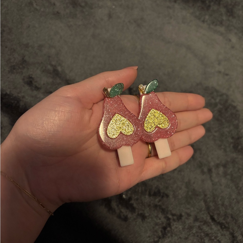 Pear Hair Clips